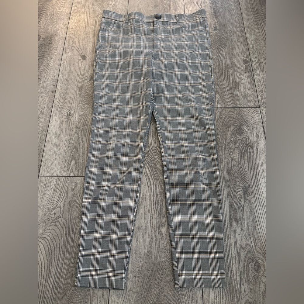Zara Gray Plaid Pants officewear